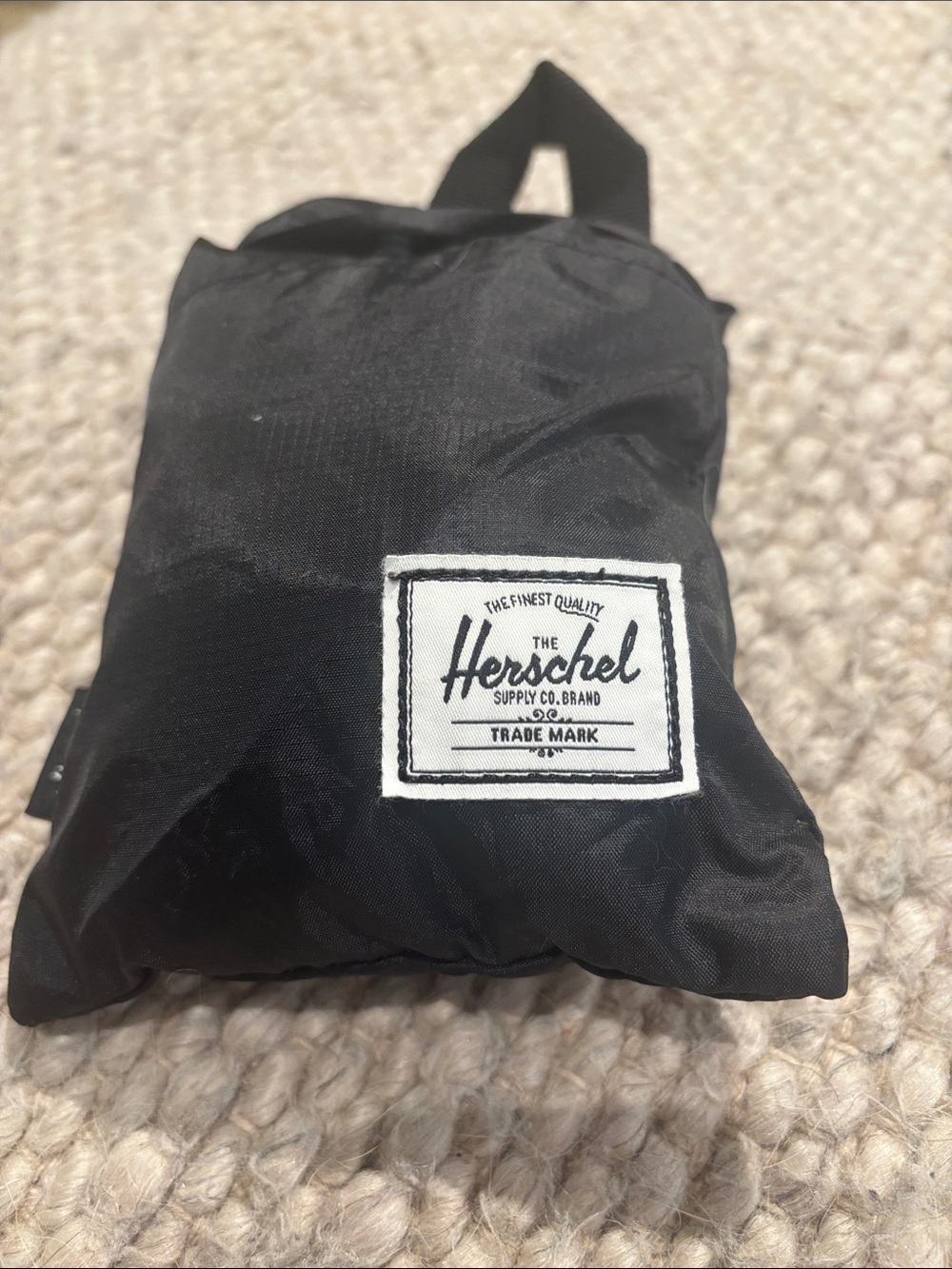 Herschel Supply Company Black Packable Men's Backpack with Logo Patch